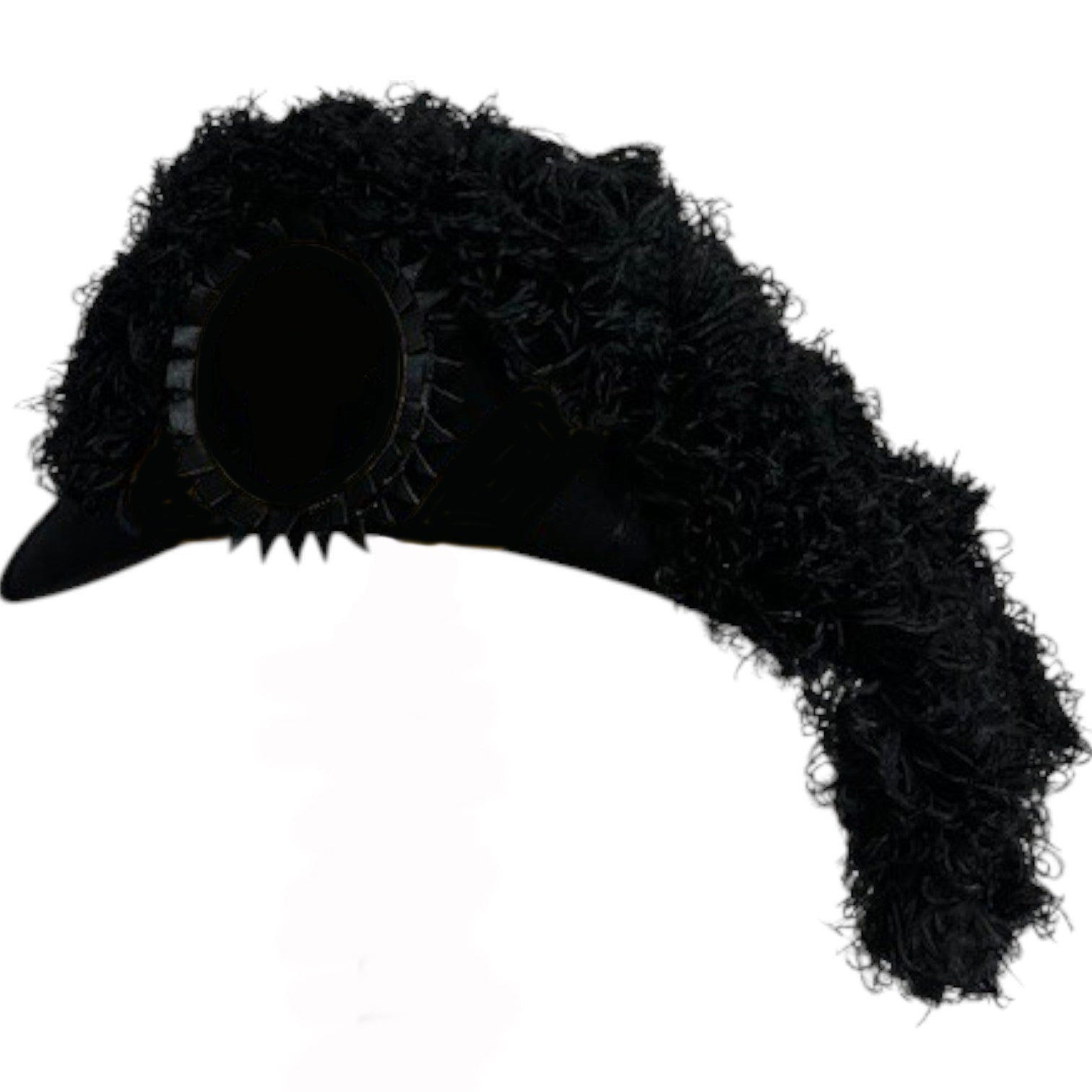 Line Officer Knights Templar Illinois Regulation Chapeau - All Black Plumes
