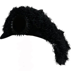 Line Officer Knights Templar Illinois Regulation Chapeau - All Black Plumes