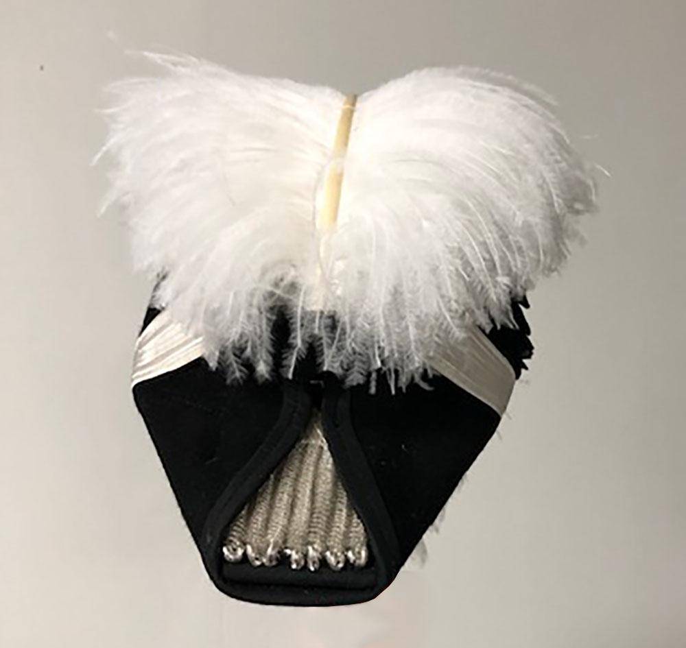 Sir Knight Knights Templar Commandery Chapeau - All White Plumes