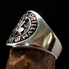 Knights Templar Commandery Ring - Sterling Silver Sigillum MilItum XPISTI