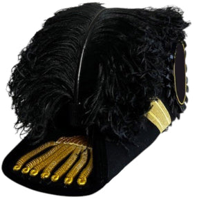 Past Commander Knights Templar Chapeau - All Black Plumes