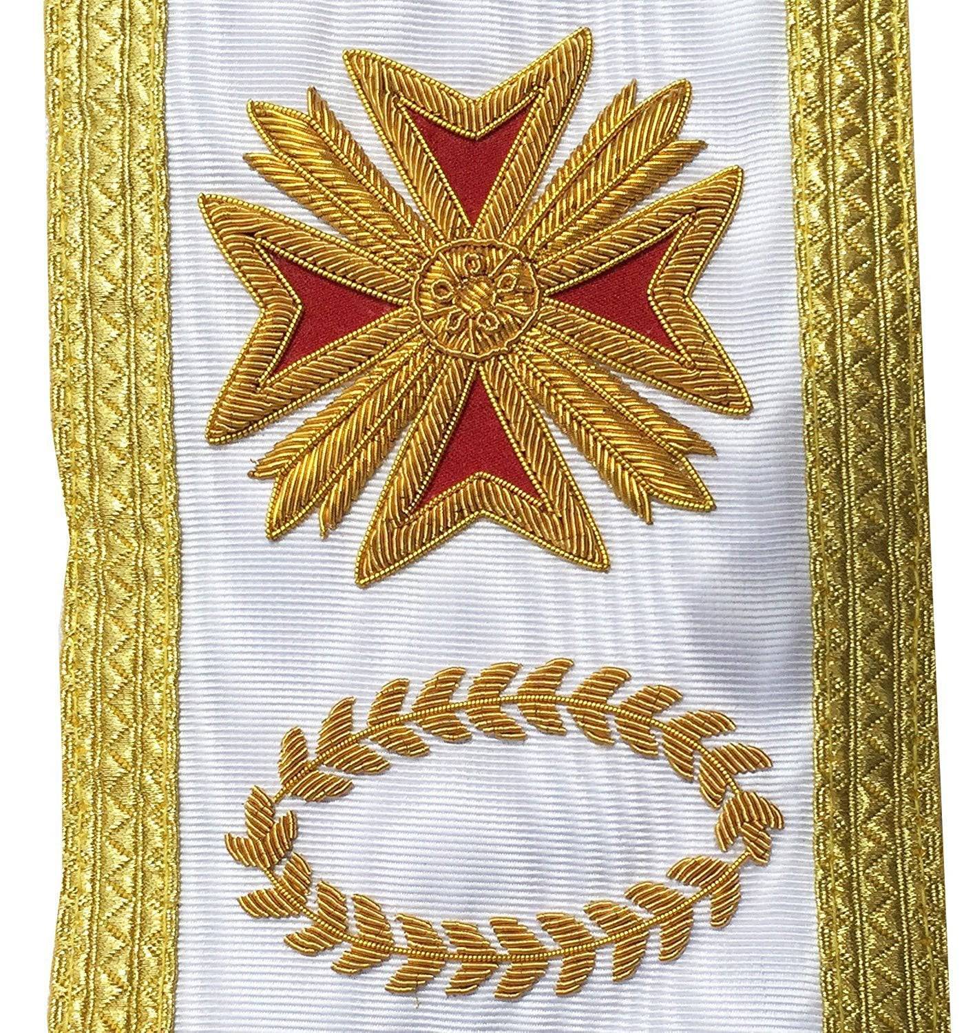 31st Degree Scottish Rite Collar - White Moire