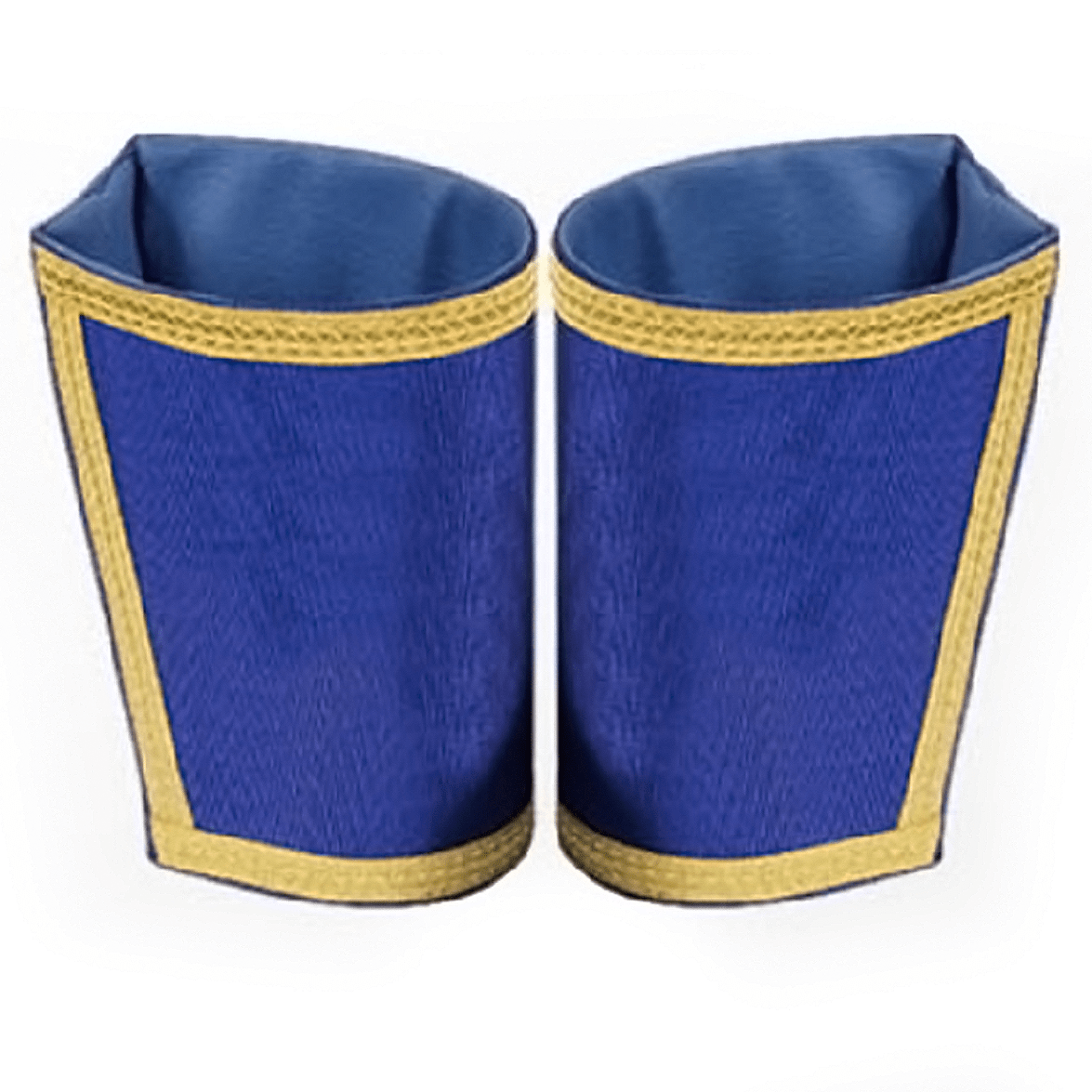 Masonic Cuff - Plain Blue Hand Embroidered