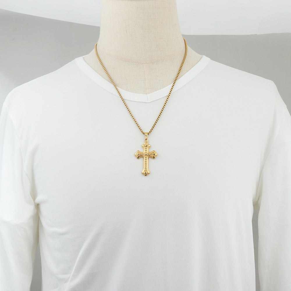 Knights Templar Commandery Necklace - Silver & Gold Cross-Shaped Pendant - Bricks Masons