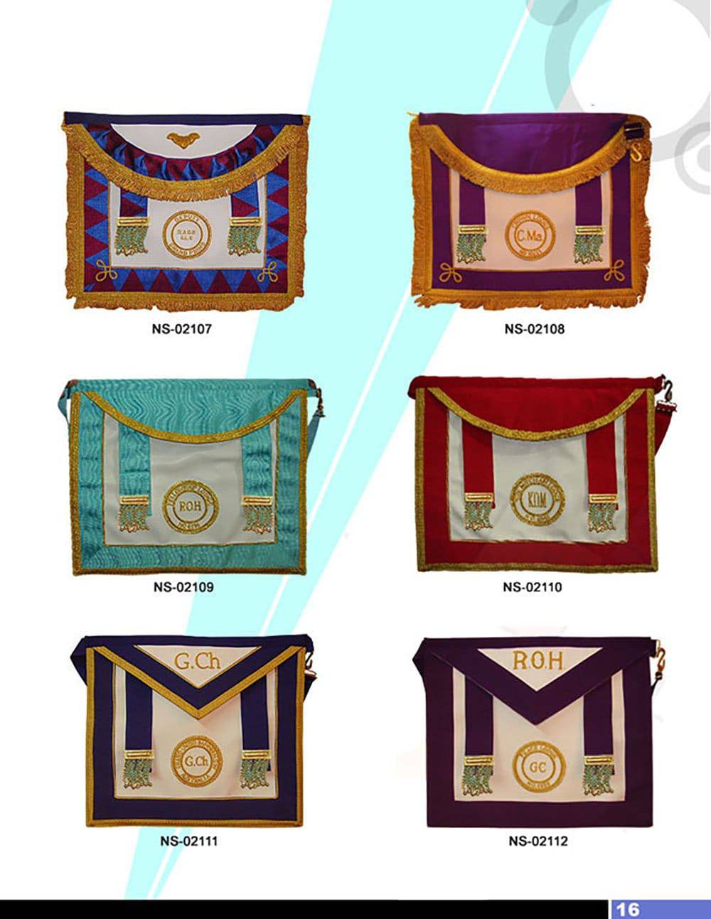 Royal Antediluvian Order of Buffaloes R.A.O.B. Apron - Various Colours