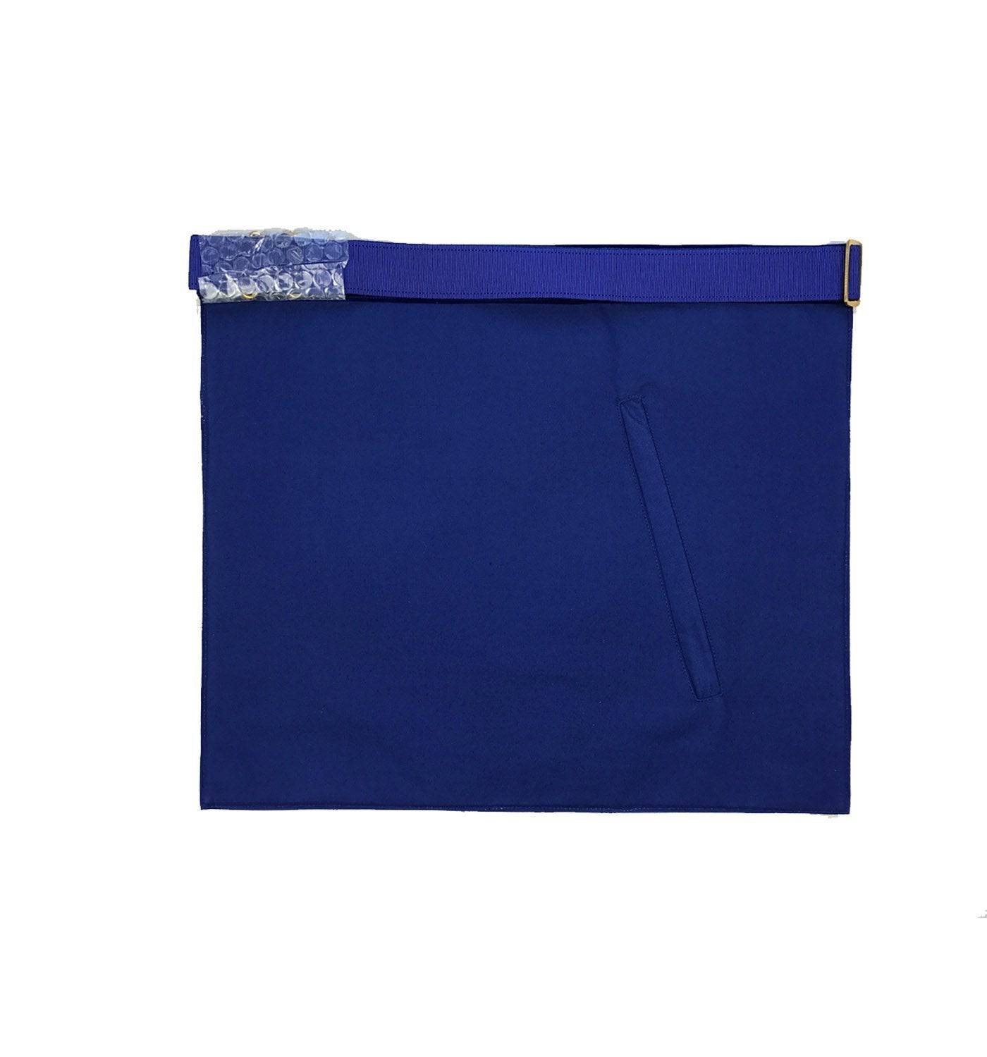 Master Mason Blue Lodge Apron - Royal Blue Silver Embroidery