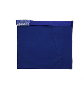 Master Mason Blue Lodge Apron - Royal Blue Silver Embroidery