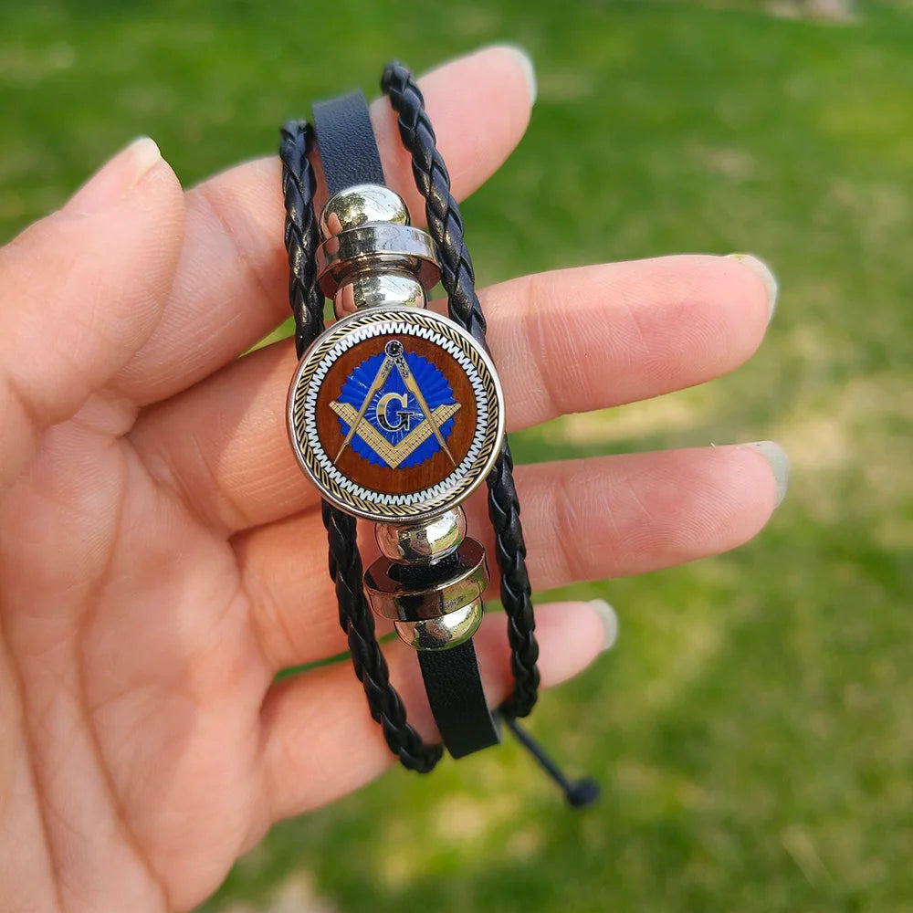 Master Mason Blue Lodge Bracelet - Square & Compass with G Wristbands