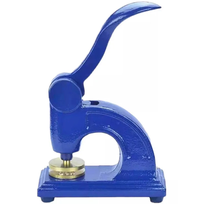Queen Of The South Long Reach Seal Press - Heavy Embossed Stamp Blue Color Customizable - Bricks Masons