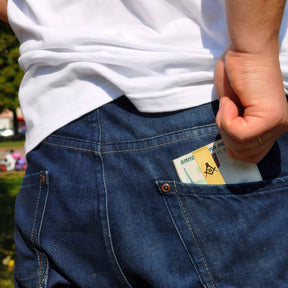 Master Mason Blue Lodge Money Clip - Gold Plated Stainless Steel Square & Compass G - Bricks Masons