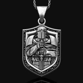 Knights Templar Commandery Necklace - Medieval Templar Warrior Stainless Steel - Bricks Masons