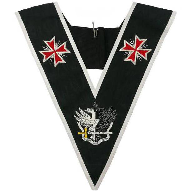 30th Degree Scottish Rite Collar - Templar Cross & Bicephalic Eagle