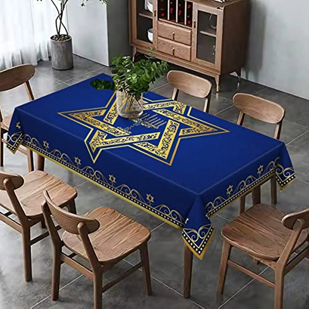 Ancient Israel Tablecloth - Hanukkah Rectangle - Bricks Masons