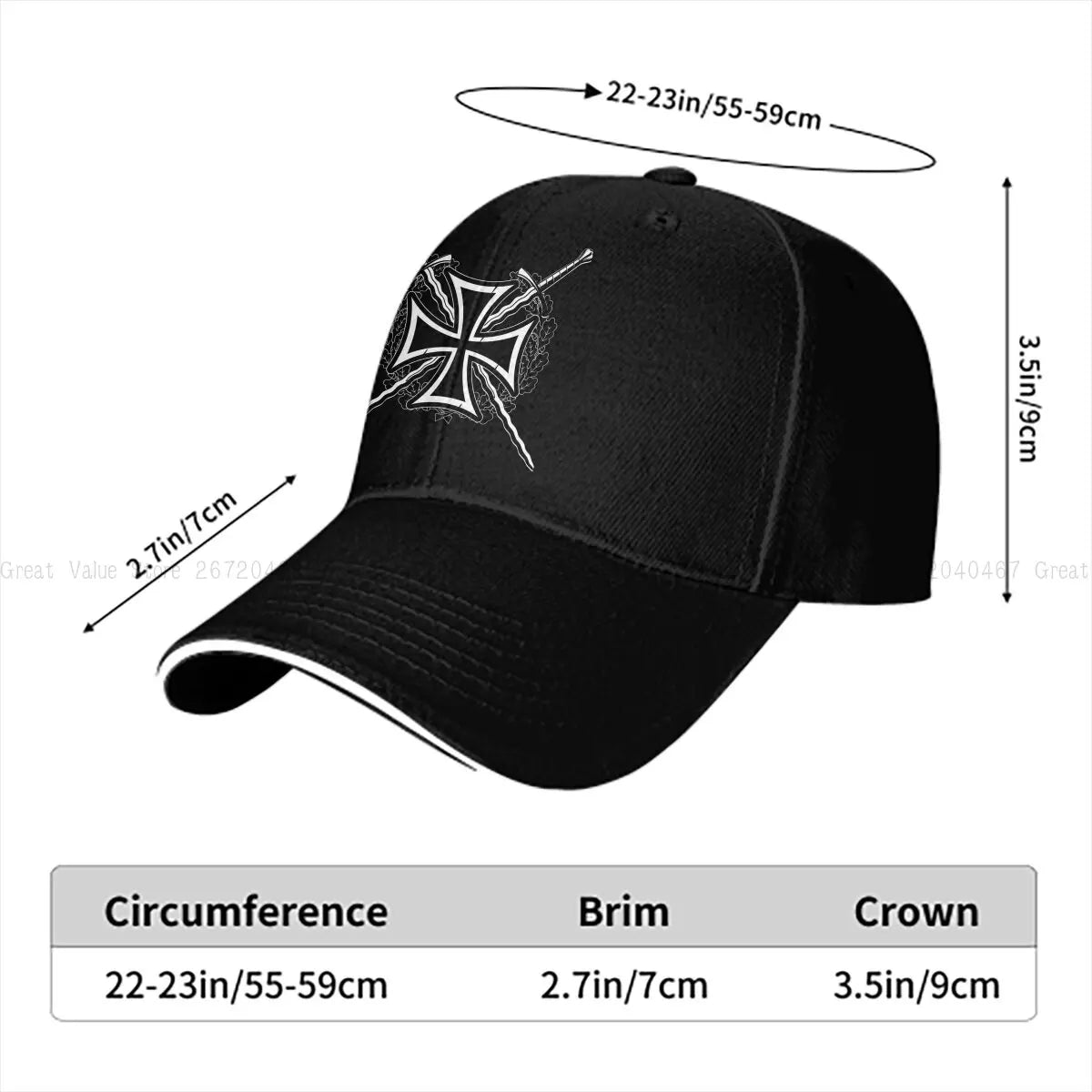 Knights Templar Commandery Baseball Cap - Templar Cross