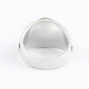 Anillo de la Logia Azul de Maestro Masón - Escuadra y Compás G con Calavera Antigua