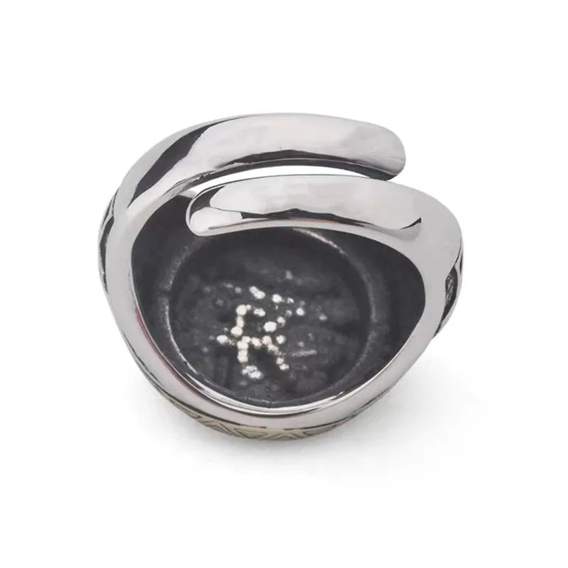 Masonic Ring - Eye Of Horus Adjustable Opening  (Zinc alloy) - Bricks Masons