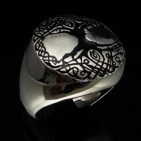 Ancient Israel Ring - Tree of Life Black Sterling Silver - Bricks Masons