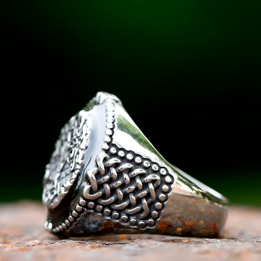 Ancient Israel Ring - Tree Of Life Stainless Steel - Bricks Masons