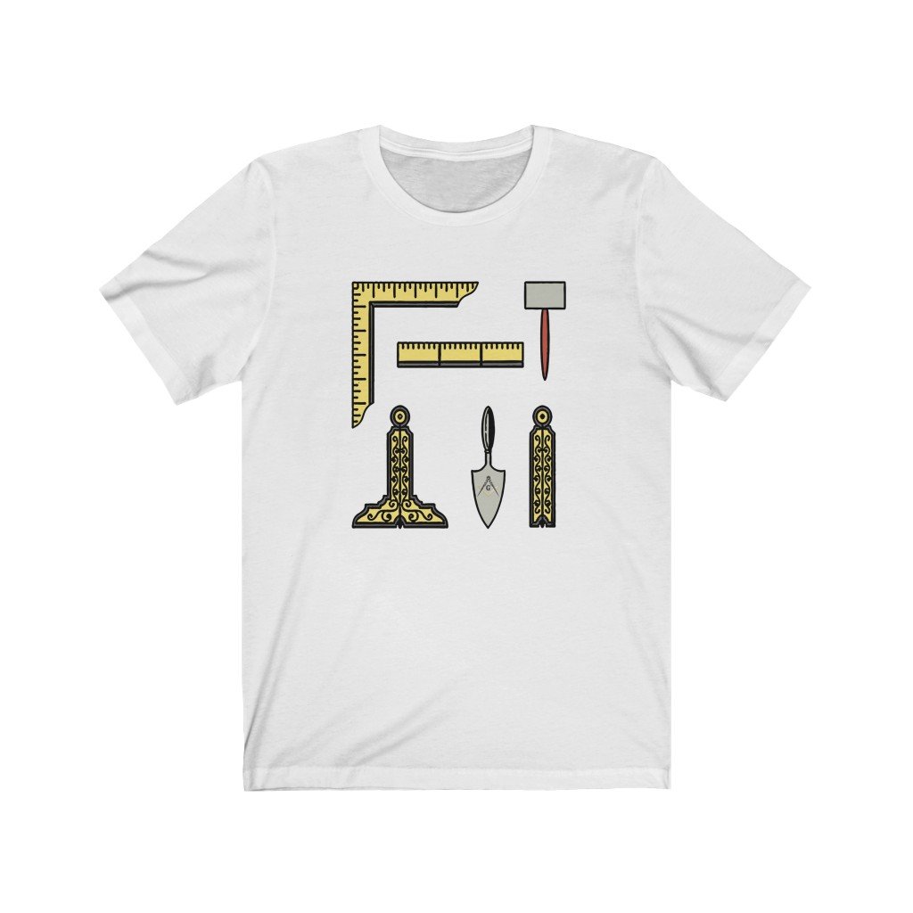 Masonic T-Shirt - Masonic Tools - Bricks Masons