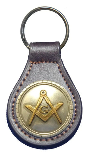 Master Mason Blue Lodge Keychain - Square & Compass with G
