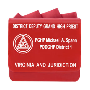 Chapter Pocket Square - Red Plastic Fabric Customizable