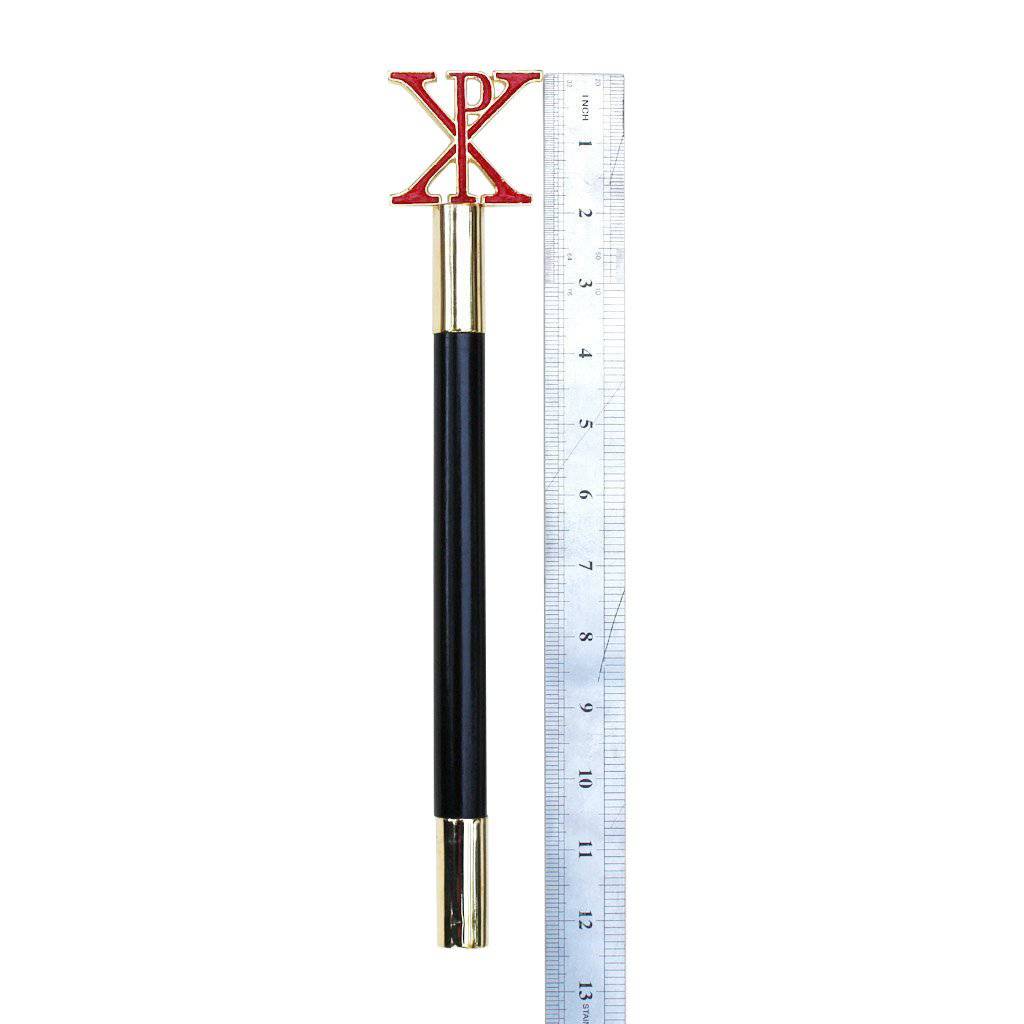Commander Red Cross of Constantine Baton - Black Color - Bricks Masons