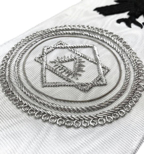 Commander Red Cross Of Constantine Sash - White Ribbon with Black Fringe - Bricks Masons