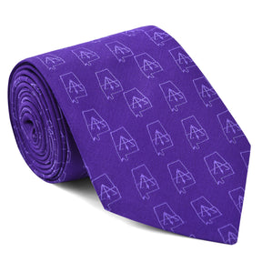 Council Necktie - Purple Silk Council Emblem - Bricks Masons