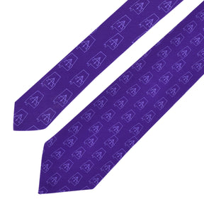 Council Necktie - Purple Silk Council Emblem - Bricks Masons