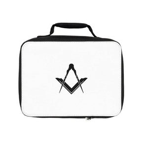 Master Mason Blue Lodge Lunch Bag - Black Base with Square & Compass