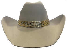 Master Mason Blue Lodge Hatband - Gold Jeweled