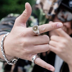 Eye Of Providence Ring - Resizable Silver - Bricks Masons