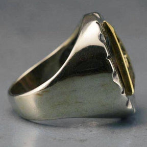 Eye Of Providence Ring - Stainless Steel Silver & Gold - Bricks Masons