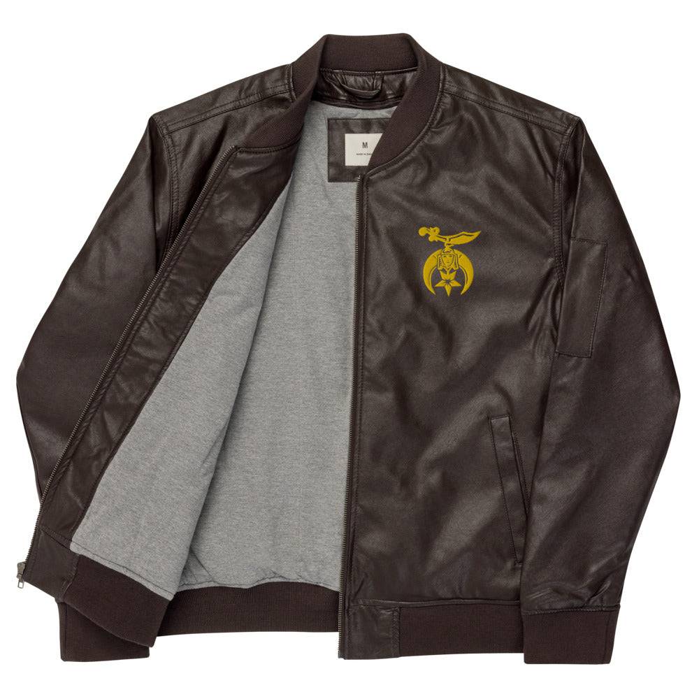 Shriners Jacket - Leather Golden Embroidery