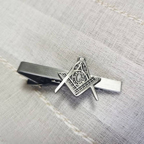Fellowcraft Blue Lodge Tie Clip - Silver Color - Bricks Masons