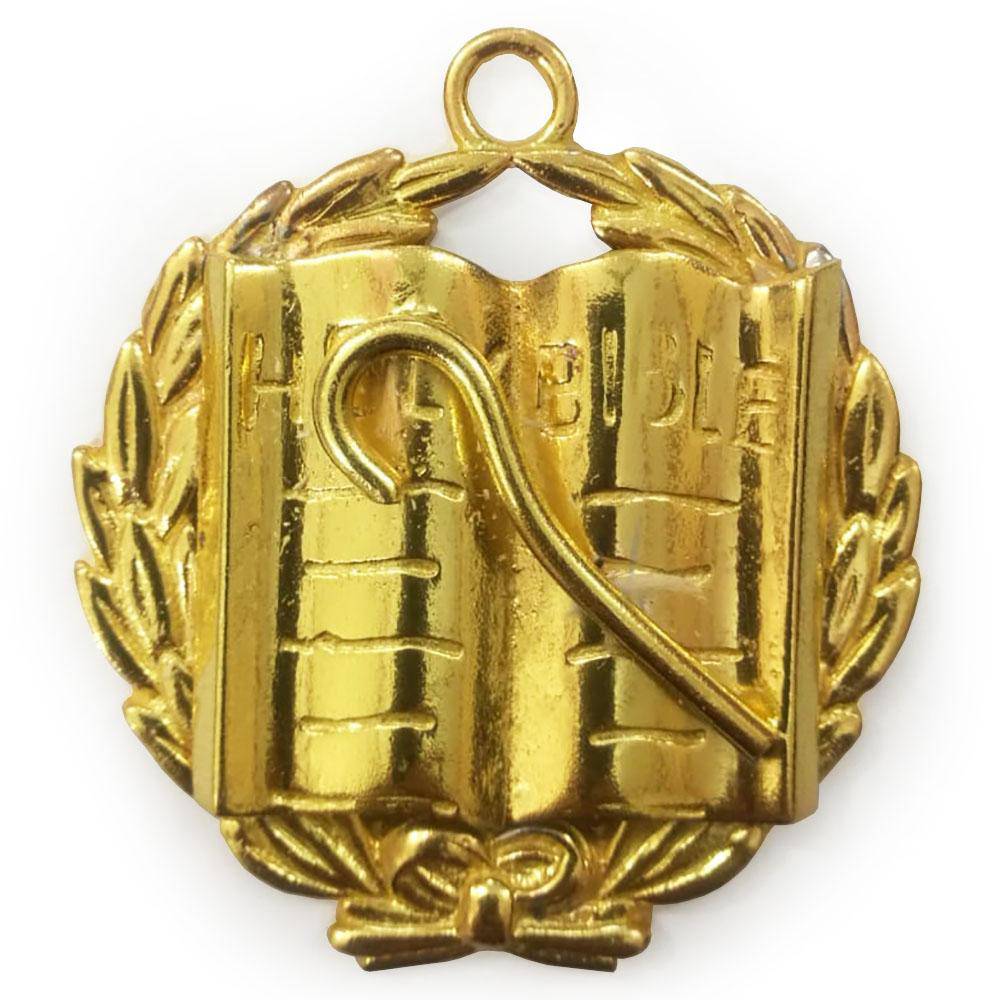 Grand Chaplain Blue Lodge Officer Collar Jewel - Gold Craft - Bricks Masons
