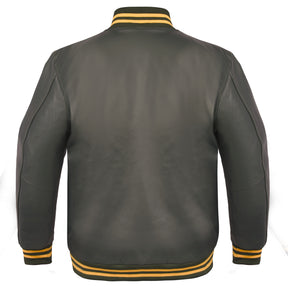 Grand Master Blue Lodge Jacket - Leather With Customizable Gold Embroidery - Bricks Masons
