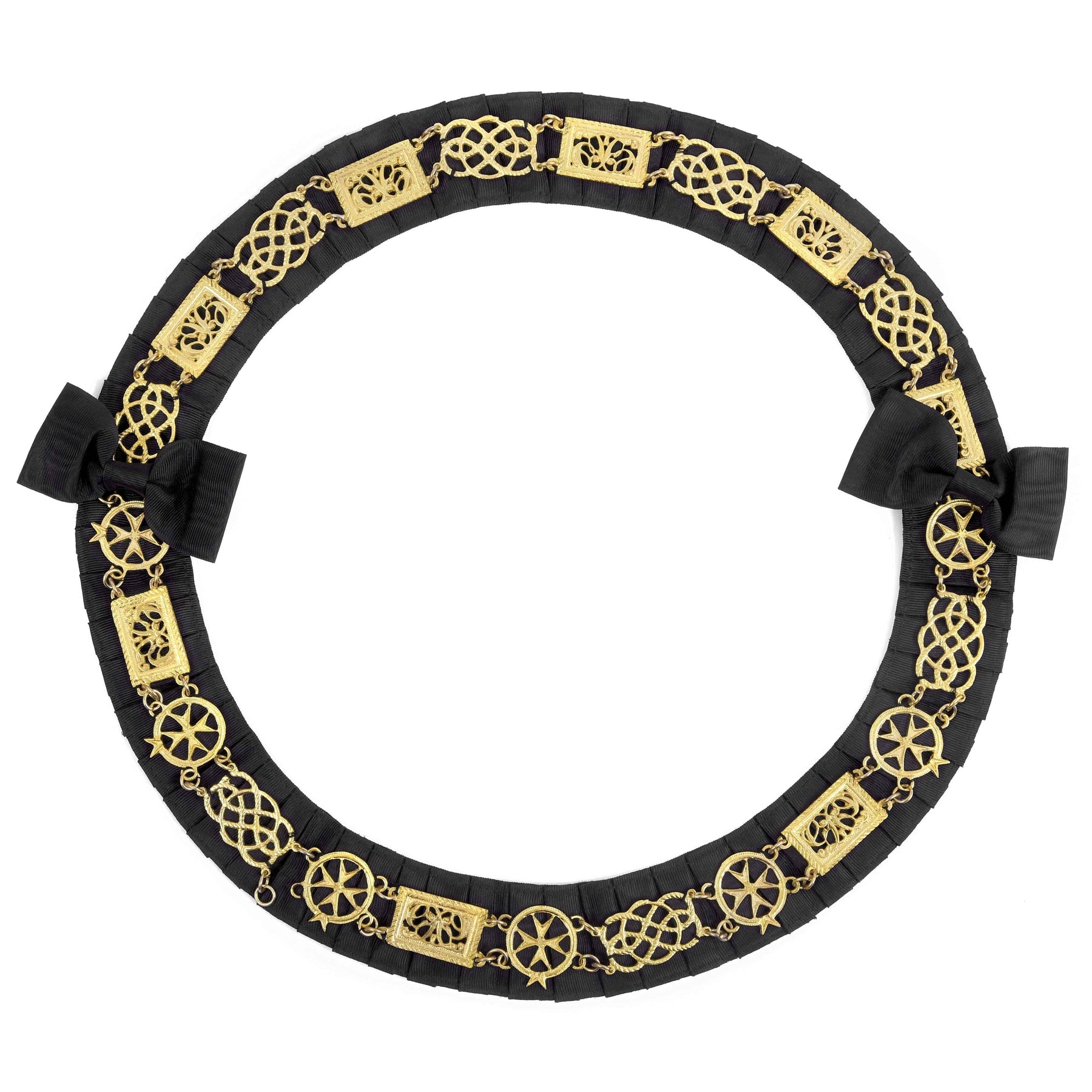 Grand Officers Malta Regulation Chain Collar - Gold Plated - Bricks Masons