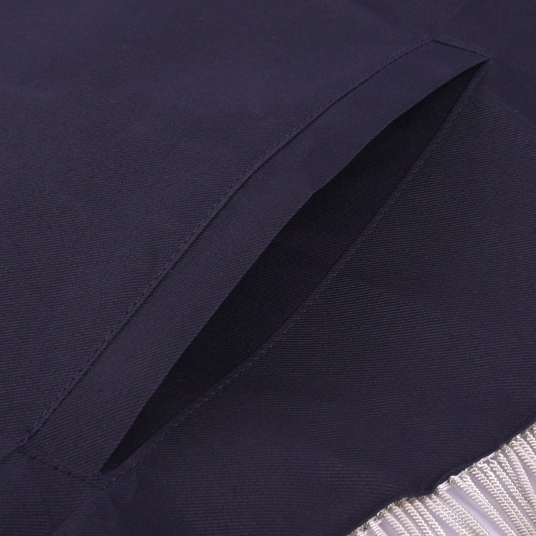 Grand Past Master Blue Lodge Apron - Blue Velvet With Silver Rayon Fringe - Bricks Masons