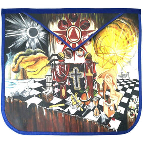 Hand-Painted Apron - Lambskin Customized - Bricks Masons