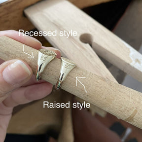 Master Mason Blue Lodge Ring - Solid Gold & Blue Enamel Swivel - Bricks Masons