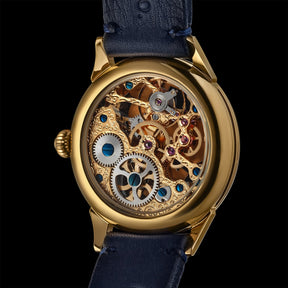 Master Mason Blue Lodge Wristwatch - Gold Skeleton Dial