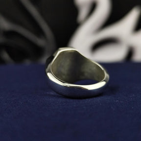 Knights Templar Ring - Red Enamel Cross Shield Shape - Bricks Masons