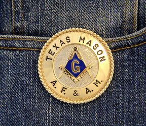 Master Mason Blue Lodge Keychain - Handcrafted Texas Mason AF & AM