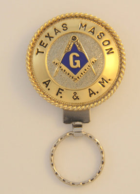 Master Mason Blue Lodge Keychain - Handcrafted Texas Mason AF & AM