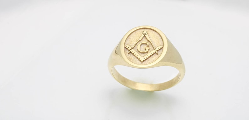 Master Mason Blue Lodge Ring - 10K to 18k Gold