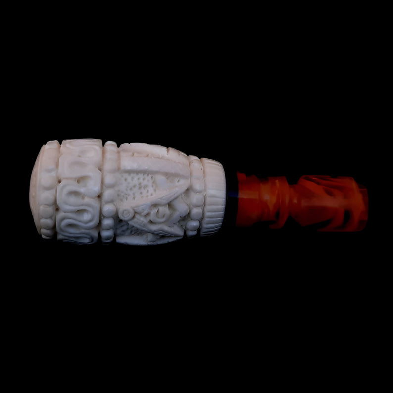 Master Mason Blue Lodge Cigarette Holder - Hand Carved