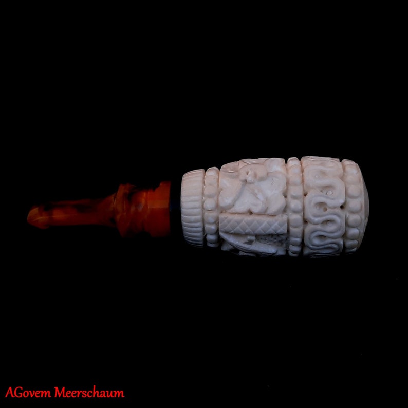 Master Mason Blue Lodge Cigarette Holder - Hand Carved