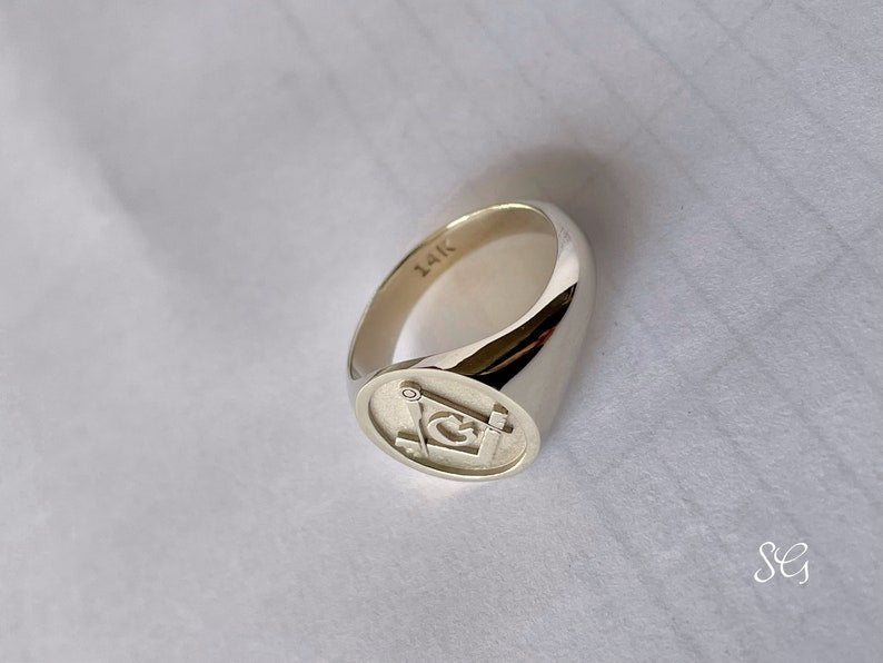Master Mason Blue Lodge Ring - 10K to 18k Gold