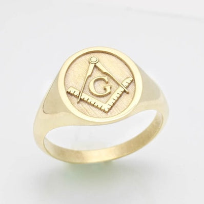 Master Mason Blue Lodge Ring - 10K to 18k Gold